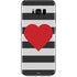 Black And White Striped Heart Galaxy S8 Plus Skin
